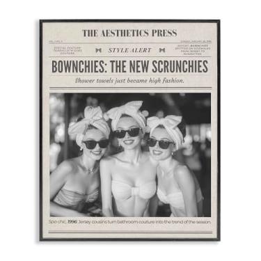 Imagem de Stupell Industries The Aesthetics Press Magazine arte giclée emoldurada cinza, design por A Barefoot Stylist, 20 x 16