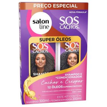 Imagem de Kit Salon Line Shampoo 300ml + Condicionador 200ml SOS Cachos Super Ól