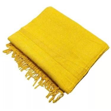 Imagem de Manta Para Sofá 2 E 3 Lugares Super King Luxo Gigante 3,00x1,80 Cobertor Capa De Sofa E Cama Grande Amarela