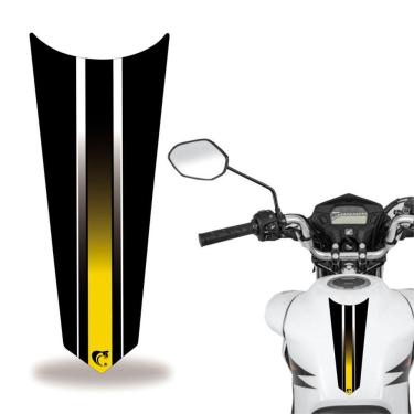 Imagem de Adesivo Faixa Gravata Tanque Moto Listra Amarelo