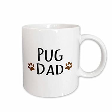 Imagem de 3dRose Caneca Pai de Cachorro Pug, 325 ml, cerâmica