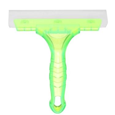 Imagem de HARFINGTON Rodo de chuveiro com lâmina de água automática de 15 cm de comprimento com alça antiderrapante para limpador de janela de para-brisa de carro, porta de vidro, verde claro