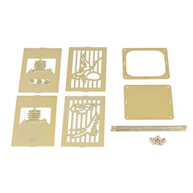 Imagem de Porta-canetas de metal banhado a ouro Fácil montagem Recipiente de armazenamento multifuncional para boca de cilindro grande para mesa de escritório Alunos da escola Professores (Celebração do