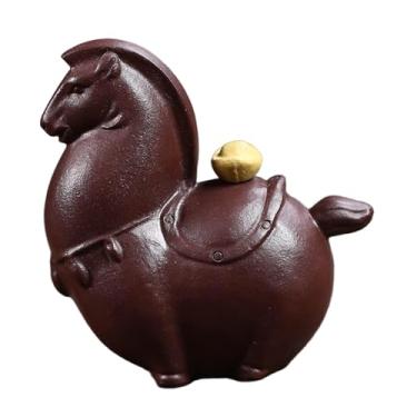 Imagem de predolo Estatueta de Cavalo Artesanal para Cerimônia do Chá, Ornamento Fofo, Pequena Figura de Cavalo para Escritório, Sala de Chá, Prateleira de Escritório, Tolet
