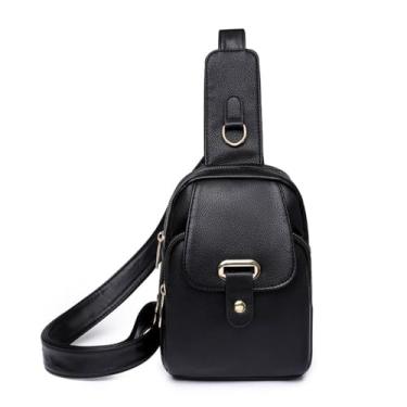Imagem de Bolsa feminina Trend com vários bolsos transversais para mulheres (preto)