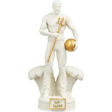 Imagem de Estátua Exu Maré Umbanda Candomblé (Cor Mármore Dourado)