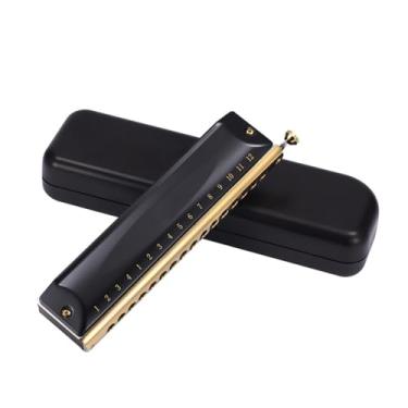 Imagem de Gaita cromática profissional de harmônica 12 16 furos instrumento musical de desempenho profissional (tipo 5)