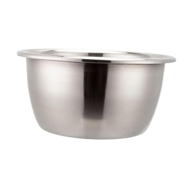 Imagem de WeiLaiKeQi Bacia de aço inoxidável Lavanderia Cuba Utensílio de cozinha Cozinha Grande Recipiente Bacia de pé Prato Panela para frutas Massas Legumes, 28CM