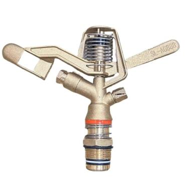 Imagem de Aspersor de impacto de latão completo de 3/10.2 cm, cabeça de aspersão de 360 graus, cabeça de aspersor de gramado, irrigador de jardim, cobertura de grande área, irrigadores de água (latão 3/4)