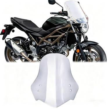 Imagem de Para SV 650 SV650 X SV650X 2017-2025 todos os anos motocicleta para-brisa carenagem de ar defletor de vento guidão para-brisa acessórios de motocicleta (50 cm × 44 cm)