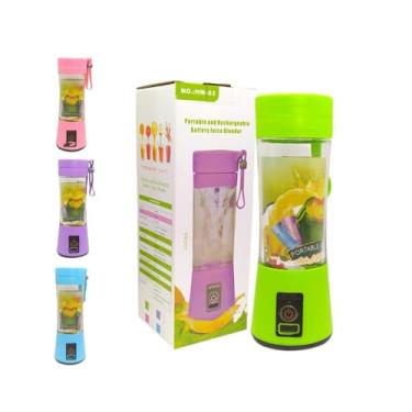 Imagem de Liquidificador Portátil Mixer 380ml USB – Copo Recarregável 2000mAh, Lâminas Inox SUS304, Alta Velocidade, Perfeito para Sucos, Vitaminas, Fitness, Academia e Rotina Fora de Casa