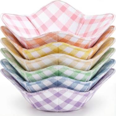 Imagem de Boao Pacote com 6 tigelas para micro-ondas, suporte aconchegante, seguro e seguro, suporte de prato de sopa à prova de calor para evitar que as mãos aqueçam e mantenham os alimentos quentes (cor 9