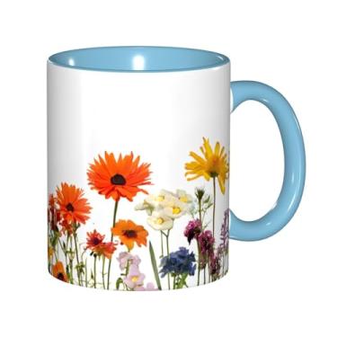 Imagem de Zeraoke Caneca de café criativa com estampa de borboleta de íris, personalizada, presente para família, tamanho de 325 ml, unissex