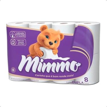 Imagem de Papel Higiênico Neutro Folha Dupla Com 8 Rolos 30mts Mimmo