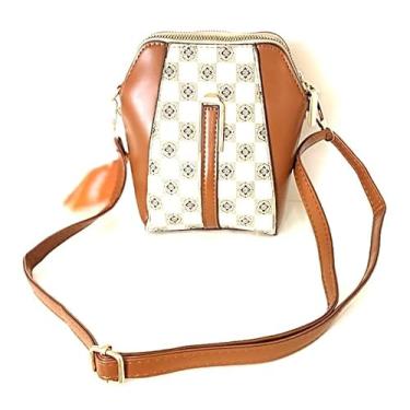 Imagem de Bolsa Crossbody Feminina Minimalista com Duplo Zíper - Bolsa Quadrada para Celular, Alça Ajustável Ombro/Mão, Estilo Coreano Moderno (Branco)