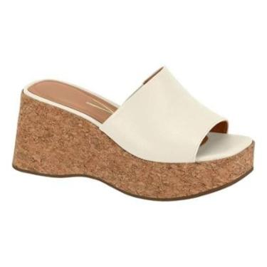 Imagem de Tamanco Vizzano Anabela - Feminino - Branco off-Feminino