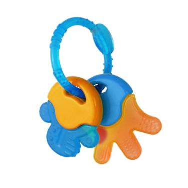 Imagem de Mordedor para Bebês Livre de BPA, Resfriável, Silicone Macio, Texturizado, Cores Vibrantes, 13x6.5x2.5 cm