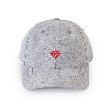 Imagem de Boné Diamond Dad Hat Mini Brilliant - Cinza Mescla/Vermelho-Unissex