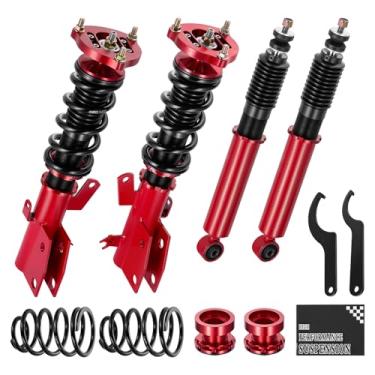 Imagem de BDFHYK Coilovers compatíveis com Honda Civic 2012-2015 Substituição de amortecedor 4 peças, kit de suspensão de bobinas de altura ajustável, kit de abaixamento vermelho