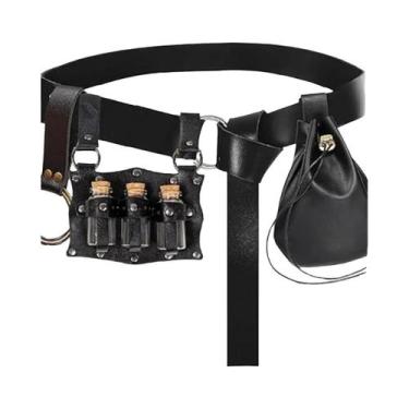 Imagem de Conjunto De Cinto De Fantasia Medieval Para Halloween Com Garrafa Mági