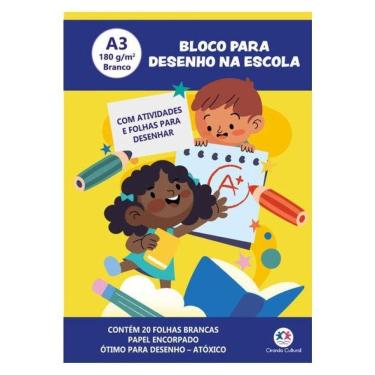 Imagem de Bloco Para Desenho A3 180G - 20 Folhas Brancas