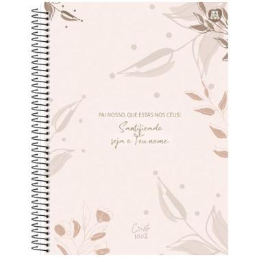 Imagem de Caderno Universitário Espiral 10 Matérias Cristo 100% Capa Dura 160 Fo