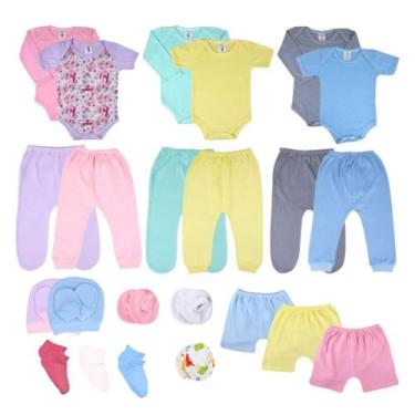 Imagem de Body Bebê+mijão Liso E Estampado Kit C/28 Roupa Bebê Atacado - Taya Ba