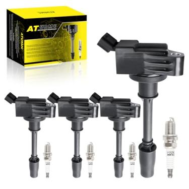 Imagem de Conjunto de 4 bobinas de ignição pacote UF916 90919-02269 e 4 peças de velas de ignição de irídio compatíveis com Lexus GS200t GS300 IS200t IS300 NX200t NX300 RC200t RC300 2.0L L4