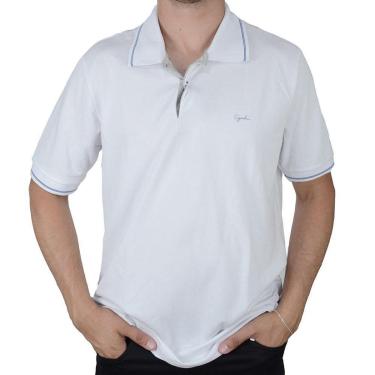 Imagem de Camisa Polo Masculina MC Ogochi Casual Slim Branca - 0074-Masculino
