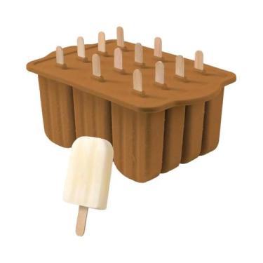 Imagem de Formas De Silicone Para Picolé Com 12 Cavidades, Livre De BPA, Bandeja