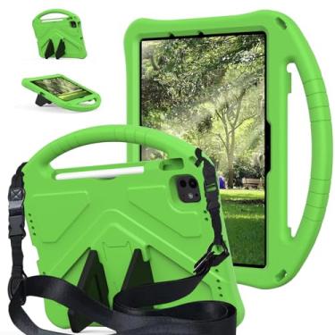 Imagem de QYiiD Capa infantil para iPad (A16) 11 polegadas 2025, iPad 10ª geração 10,9 polegadas 2022, capa protetora infantil EVA à prova de choque com alça de suporte, alça de ombro e suporte para iPad 11/10ª