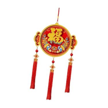 Imagem de oshhni Decoração de Ano Chinês 2026 com Cavalo - Pingente Tradicional da Sorte para Portas de Lojas e Inaugurações de Casas em Festas, Style a