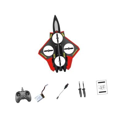 Imagem de Kokiya Avião RC de controle remoto, acrobacias aéreas, portátil, para, planador, jato de para adolescentes, adultos e crianças, Vermelho