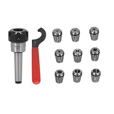 Imagem de Conjunto de mandril de pinça de mola ER25 Eixo de conexão cônico Morse com chave Grampos de mola de aço carbono de alta precisão para torno CNC, fresadora, ferramentas MTB2 ER25 (MTB2-ER25-M10)