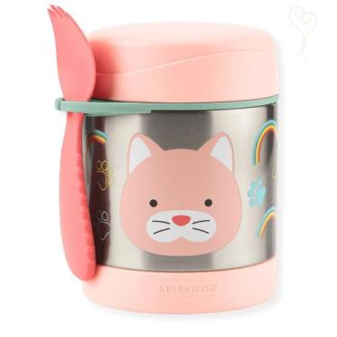Imagem de Pote termico com talher zoo gatinha - skip hop