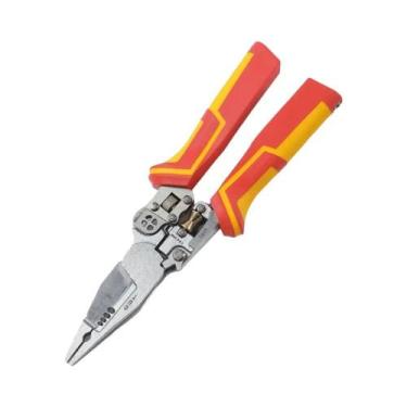 Imagem de Alicate Multifuncional 8 Em 1 Para Eletricista: Decapador De Fios, Tes