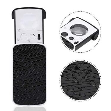 Imagem de Naroote Lupa de Joias LED Lupa óptica 30x / 60x / 90x de Alta Definição Com 3 Fontes de Luz para Selos, Moedas e Avaliação de Joias Preto/prata (Preto)