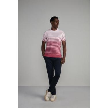 Imagem de Camiseta Malha Slim Fit - Rosa / Vinho Escuro - HIGHSTIL, Rosa, P