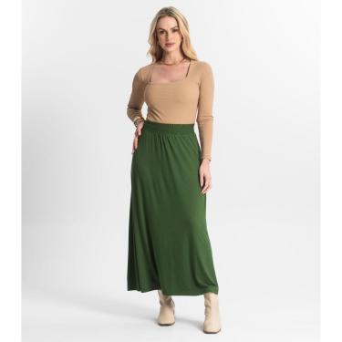 Imagem de Saia Midi Feminina Select Verde-Feminino