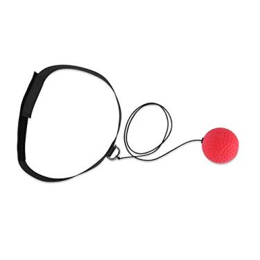 Imagem de SPYMINNPOO Bola de Luta de Boxe Profissional Corda Elástica Cabeça Banda Treinamento de Força Leve Vermelho