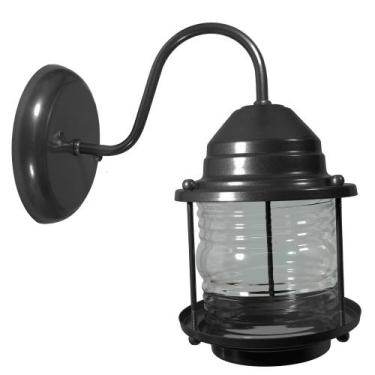 Imagem de Luminária Arandela Lampião Colonial de Parede Preta Vintage - CM GLASS