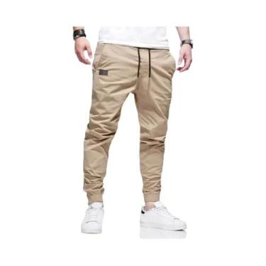 Imagem de Calças De Moletom Casuais Masculinas Jogger Cargo Harem Com Múltiplos 