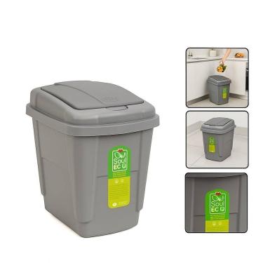 Imagem de Lixeira Click Pia Cozinha Consultorio Cesto De Lixo Bancada Tampa Smart Chao Banheiro