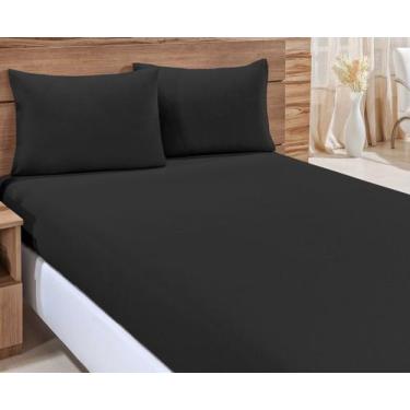 Imagem de Lençol Casal Padrão Cama Box 100% Algodão Com Elástico 3 Peças - Maluc