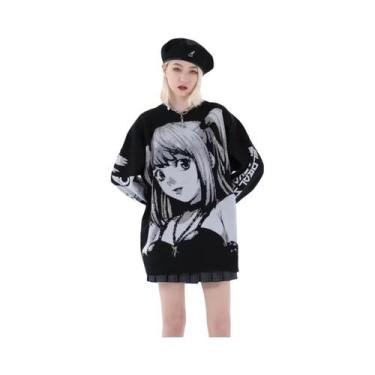 Imagem de Suéter De Tricô Feminino Y2K Hip Hop Harajuku Anime Estilo Japonês Vin