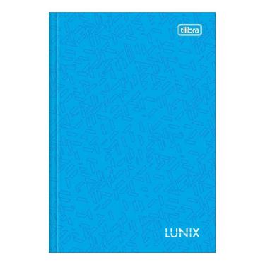Imagem de Caderno Brochura Pequeno Capa Dura 1/4 Lunix Tilibra 80 Folhas Premium Alta Qualidade Azul