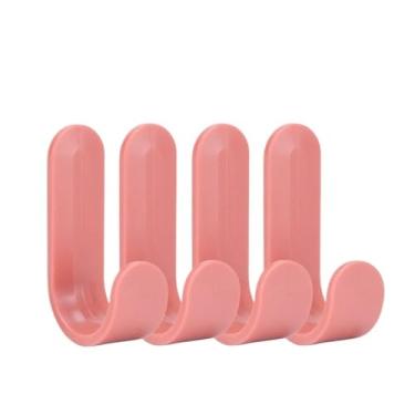 Imagem de Gancho para casaco e chapéu, 4 peças/1 peça de porta-chaves de decoração de casa, gancho de toalha de plástico, cabide de parede autoadesivo, cabide de chapéu, cabide de chave, ganchos organizadores