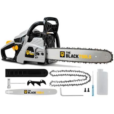 Imagem de Motosserra a Gasolina The Black Tools TMS545 – 54,5cc Sabre 18” Profissional 2T para Madeira, Podas e Serviços Rurais