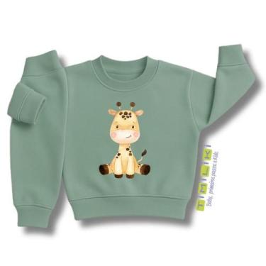 Imagem de Conjunto de Moletom Bebê Infantil inverno Unissex Zoo Girafa - Timilik