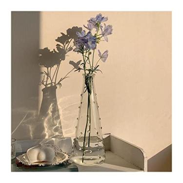 Imagem de WUHUQN Vaso de flores pequeno vaso de vidro vaso transparente decoração de casa cafeteria sala de estar mesa de centro decoração vaso de flores hidropônico vaso de flores para arranjo floral